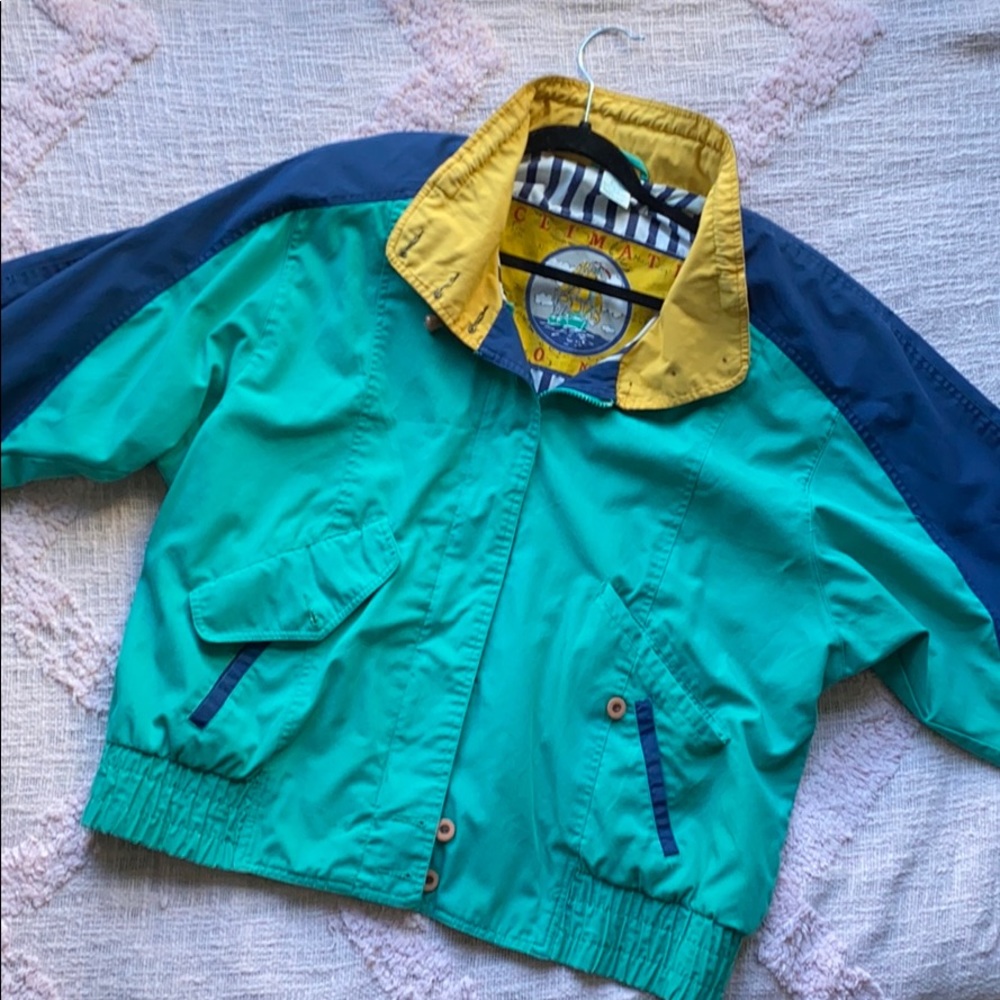 SOLD Vintage 90’s Climate Zone Color Block Teal J